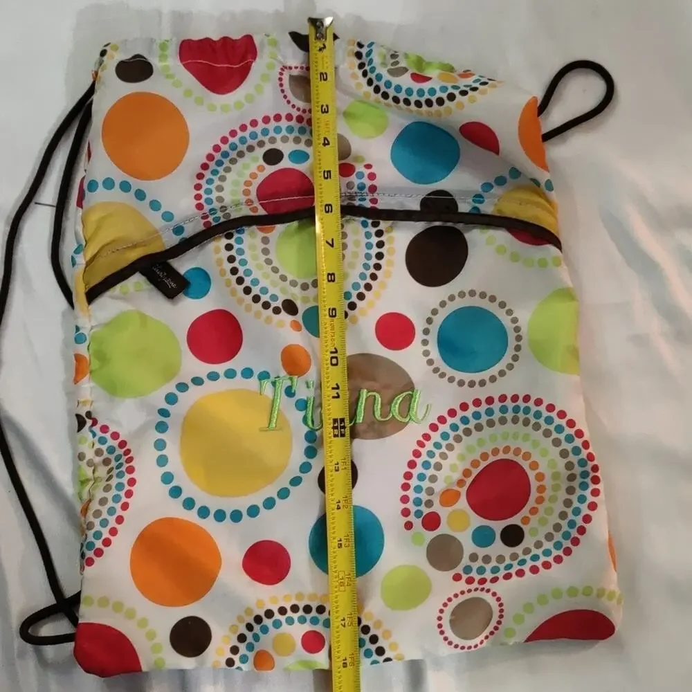 Thirty - One Tiana Cinch Sac Polka Dots Dopamine Classic Preppy Coconut Girl
